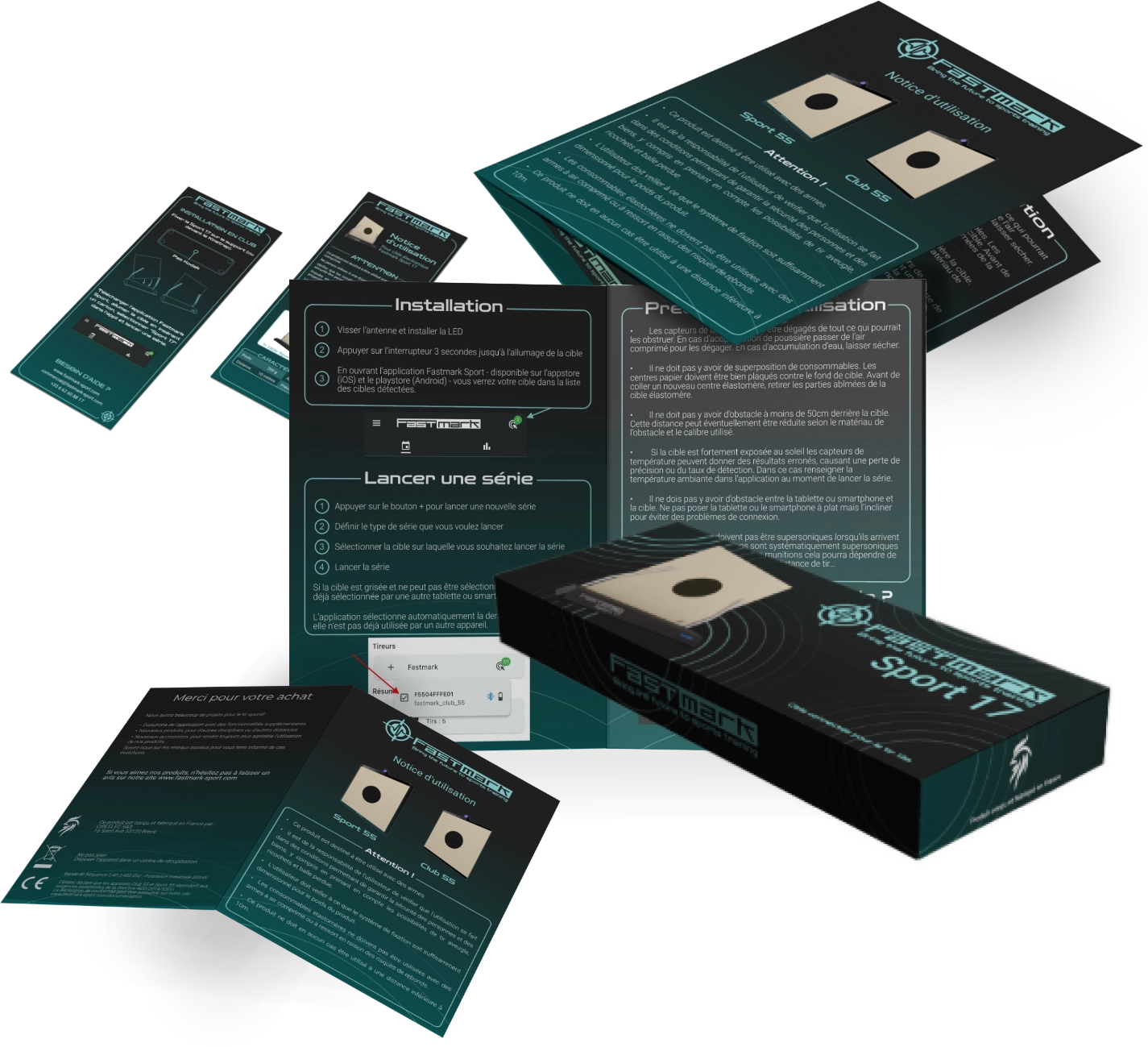 FastMark Sport 17 — packaging, notices et boîte